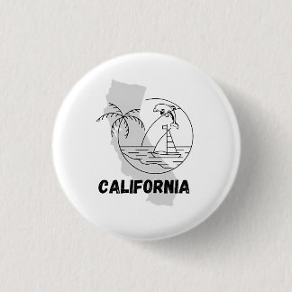 Badge Rond 2,50 Cm Design CALIFORNIE USA