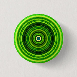 Badge Rond 2,50 Cm Design Mandala vert géométrique-64555