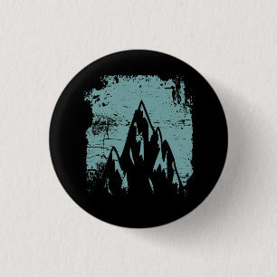 Badge Rond 2,50 Cm Design rétro des montagnes