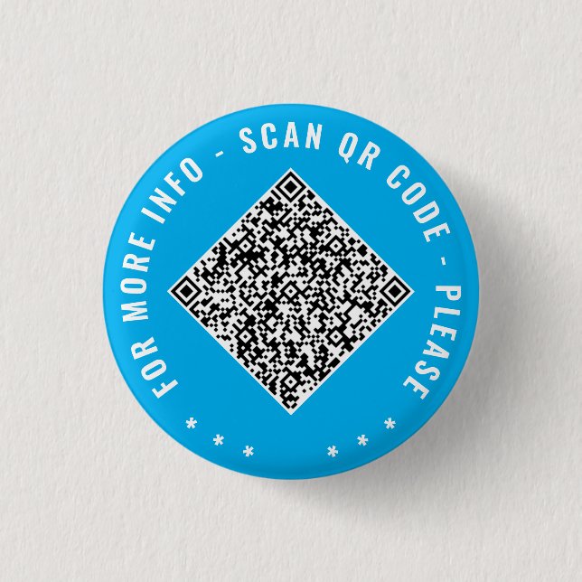 Badge Rond 2,50 Cm Design Your Own Custom QR Code Button Example (Devant)