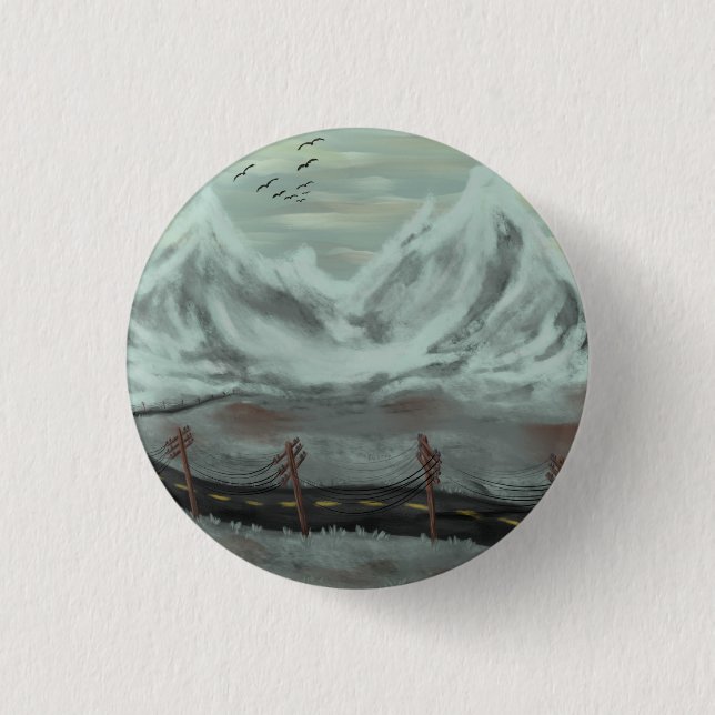 Badge Rond 2,50 Cm Désoler la route (Devant)