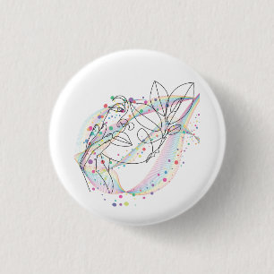 Badge Rond 2,50 Cm Dessin au trait badge/épingle/bouton design simple