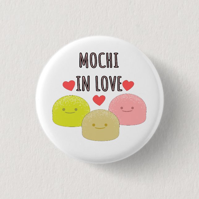 Badge Rond 2,50 Cm Dessins de dessin mignon Mochi (Devant)