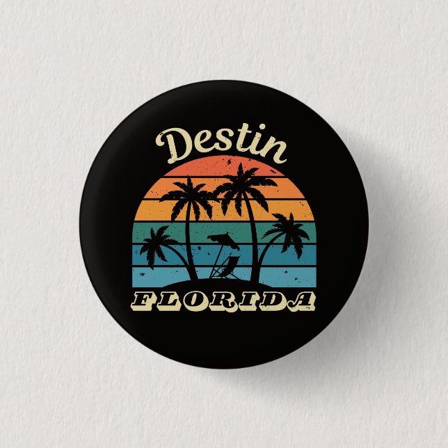 Badge Rond 2,50 Cm Destin Floride  (Devant)