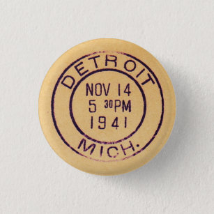 Badge Rond 2,50 Cm Détroit 1941