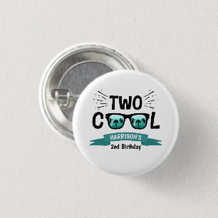 Badge Rond 2,50 Cm Deux garçons Cool 2e anniversaire