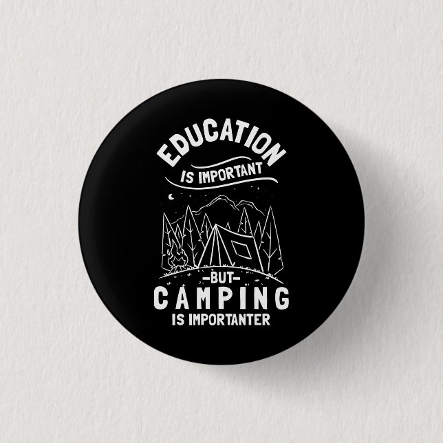 Badge Rond 2,50 Cm Devis de camping amusant (Devant)