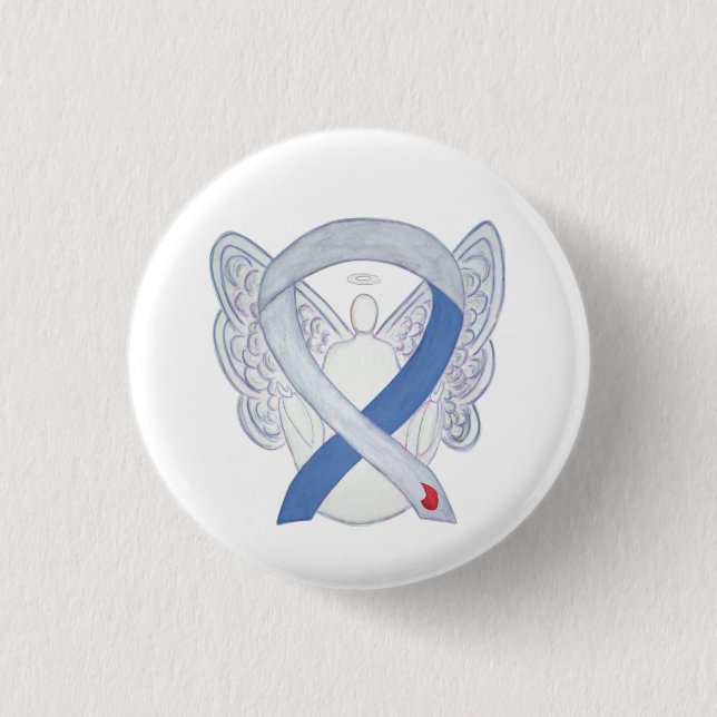 Badge Rond 2,50 Cm Diabetes Awareness Ribbon IDDM Custom Angel Pins (Devant)