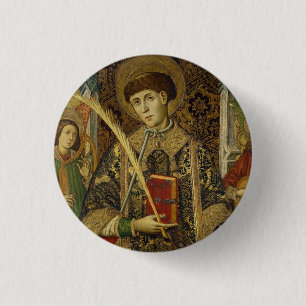Badge Rond 2,50 Cm Diacre de St Vincent Saragosse et bouton de