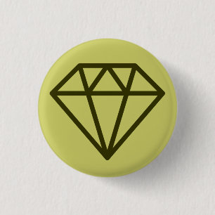 Badge Rond 2,50 Cm Diamant simple - Tons d'olive