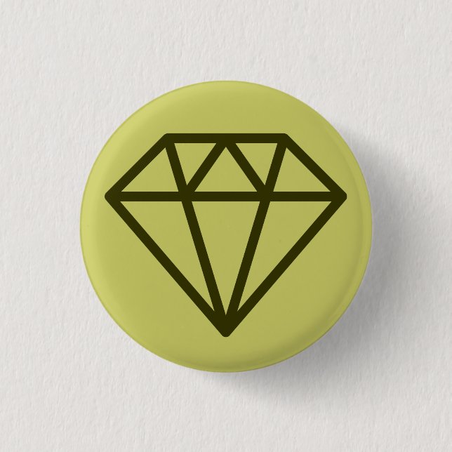 Badge Rond 2,50 Cm Diamant simple - Tons d'olive (Devant)