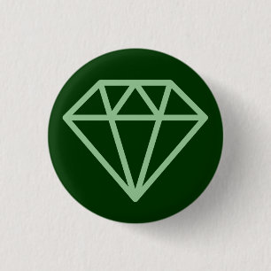 Badge Rond 2,50 Cm Diamant simple - Vert dégradé sur Vert Forêt foncé