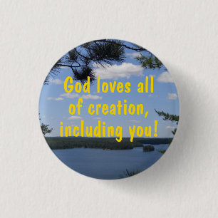 Badge Rond 2,50 Cm Dieu aime tout le bouton de création