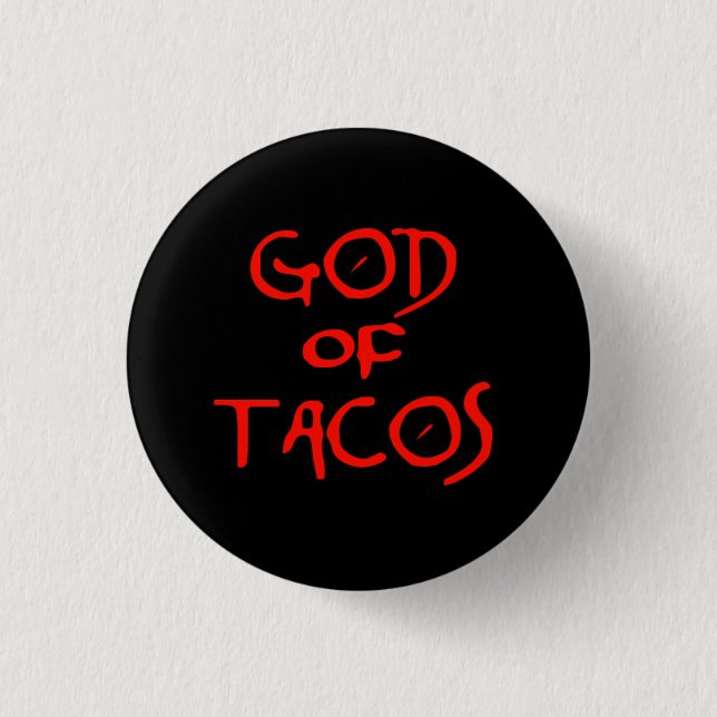 Badge Rond 2,50 Cm Dieu des tacos (texte seulement) (Devant)