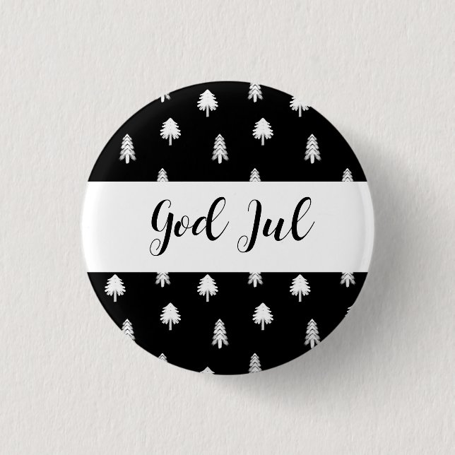 Badge Rond 2,50 Cm Dieu Joyeux Noël cadeau motif scandinave (Devant)