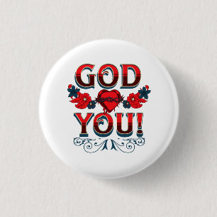 Badge Rond 2,50 Cm Dieu t'aime