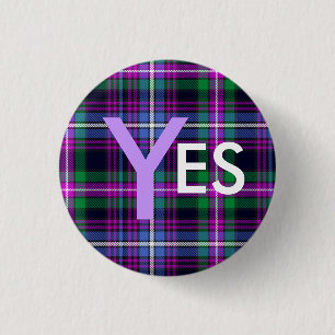 Badge Rond 2,50 Cm D'Indy de tartan l'indépendance Pinback de
