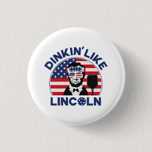 Badge Rond 2,50 Cm Dinkin Comme Lincoln