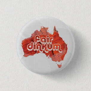 BADGE ROND 2,50 CM DINKUM ÉQUITABLE D'AUSTRALIE