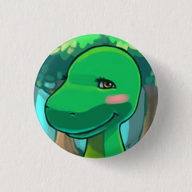 Badge Rond 2,50 Cm Dinnersaurus Mamasaurus (Devant)