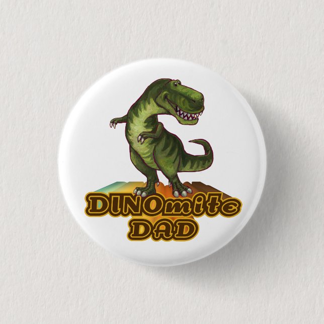 Badge Rond 2,50 Cm Dinomite Papa (Devant)