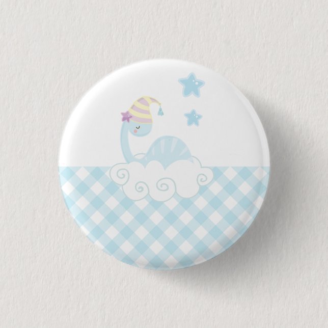 Badge Rond 2,50 Cm Dinosaur Dormir (Devant)