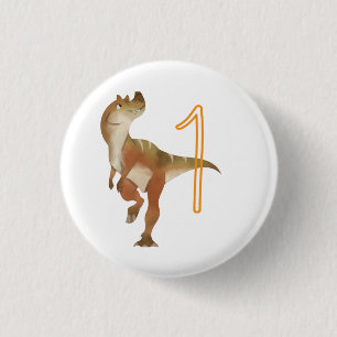 Badge Rond 2,50 Cm Dinosaur garçon d'anniversaire