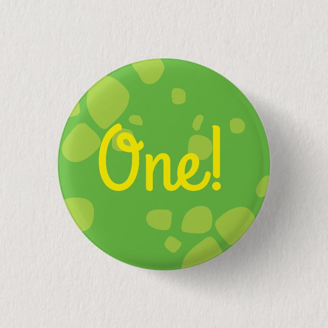 Badge Rond 2,50 Cm Dinosaur mignon 1er Anniversaire Bouton (Devant)