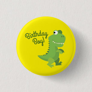 Badge Rond 2,50 Cm Dinosaur T-rex Enfants 1er anniversaire Dino Party