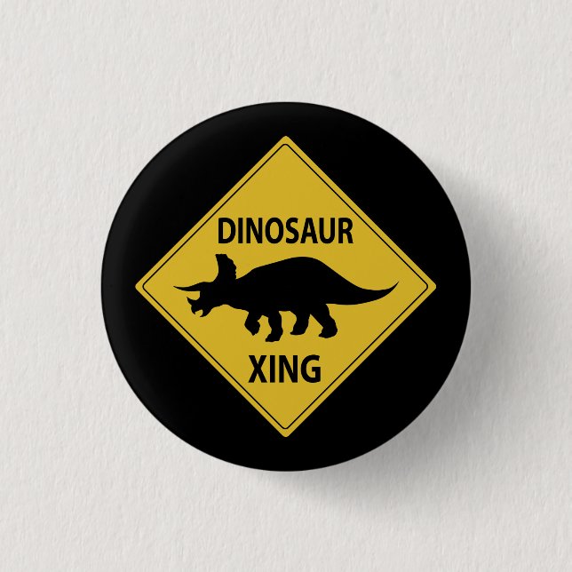 Badge Rond 2,50 Cm Dinosaur Xing (Devant)