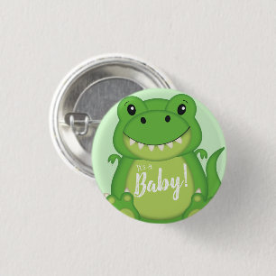 Badge Rond 2,50 Cm Dinosaure Baby shower T-Rex