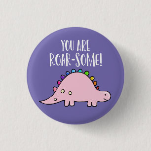 Badge Rond 2,50 Cm dinosaure tu es l'ami de Rawr valentine