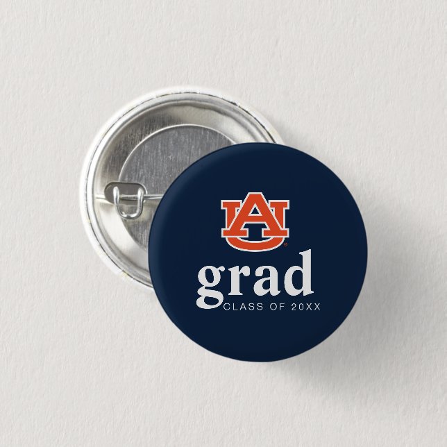 Badge Rond 2,50 Cm Diplôme de l'Université d'Auburn - Auburn Tigers (Devant & derrière)