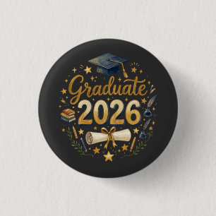 Badge Rond 2,50 Cm Diplômé sur mesure de la promotion 2026 Famille pe