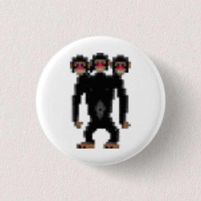 Badge Rond 2,50 Cm diriger-singe 3 (Devant)