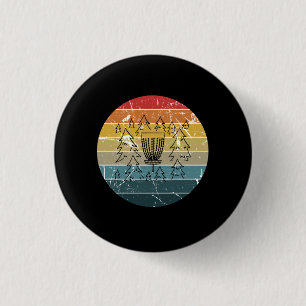 Badge Rond 2,50 Cm Disc Golf Rétro Vintage