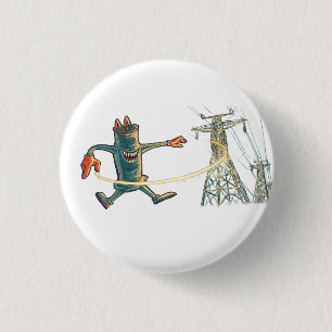 Badge Rond 2,50 Cm Discotech électrique