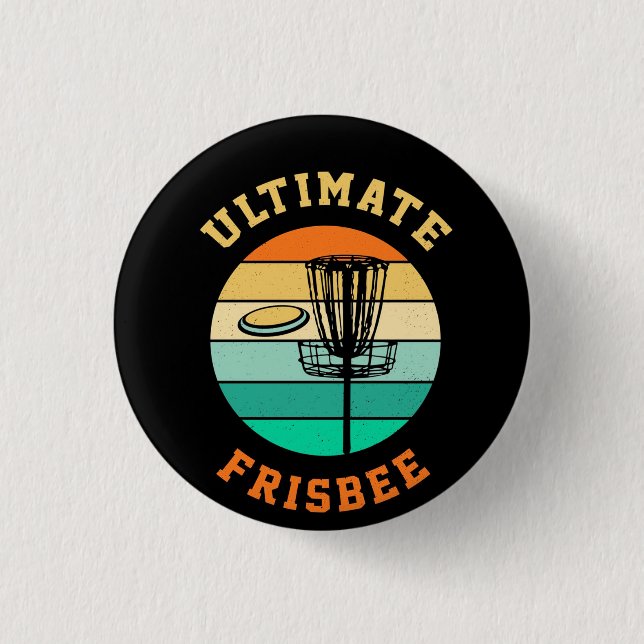 Badge Rond 2,50 Cm Disque Golf Ultimate Frisbee (Devant)