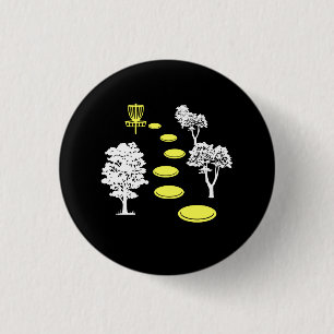Badge Rond 2,50 Cm Disque Golf Woods Disk Golfer cadeau