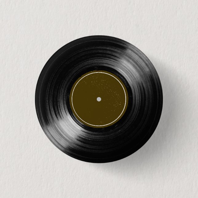 Badge Rond 2,50 Cm disque vinyle noir (Devant)