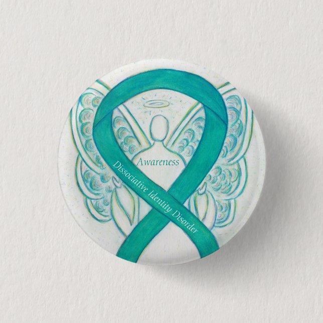 Badge Rond 2,50 Cm Dissociation Identité Trouble Sensibilisation Ange (Devant)