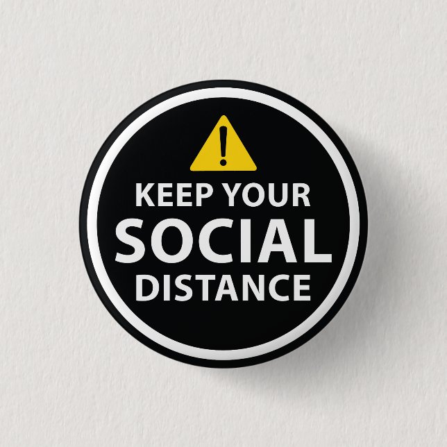 Badge Rond 2,50 Cm Distance sociale (Devant)