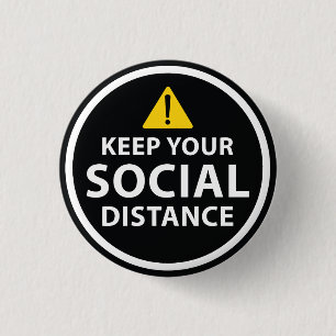 Badge Rond 2,50 Cm Distance sociale