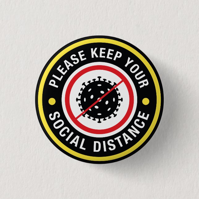 Badge Rond 2,50 Cm Distance sociale (Devant)