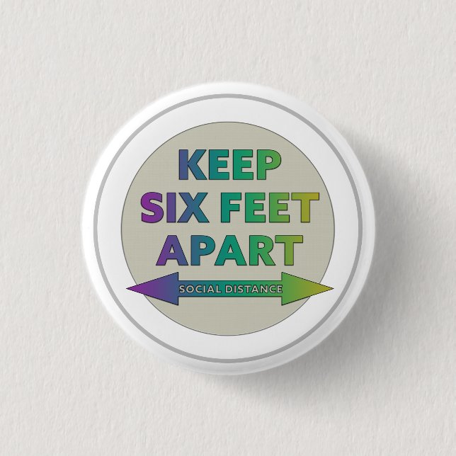 Badge Rond 2,50 Cm Distances sociales (Devant)
