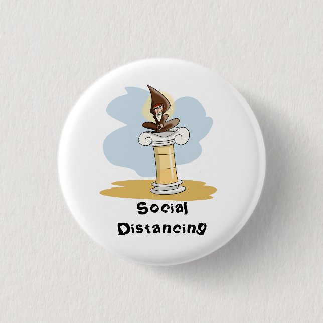 Badge Rond 2,50 Cm Distances sociales (Devant)