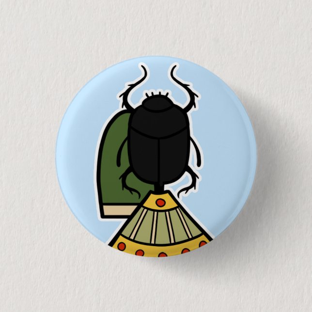 Badge Rond 2,50 Cm Divinité : : Khepri (Devant)