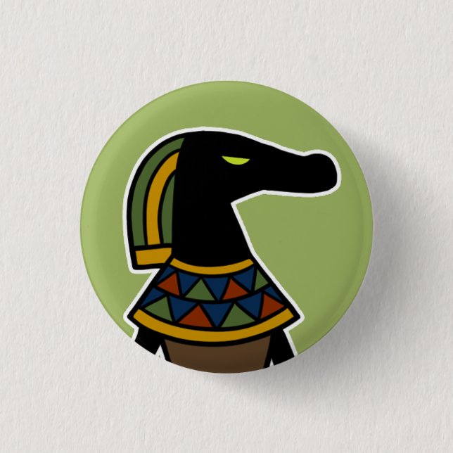 Badge Rond 2,50 Cm Divinité : : Sobek (Devant)