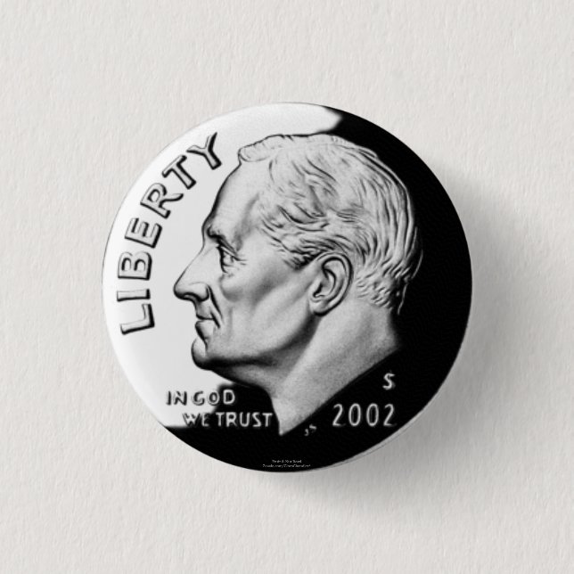 Badge Rond 2,50 Cm Dixième de dollar (Devant)
