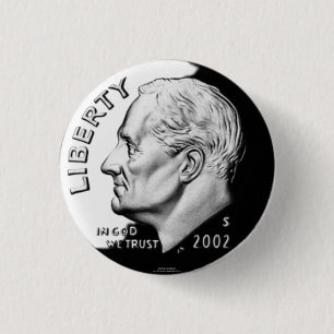Badge Rond 2,50 Cm Dixième de dollar